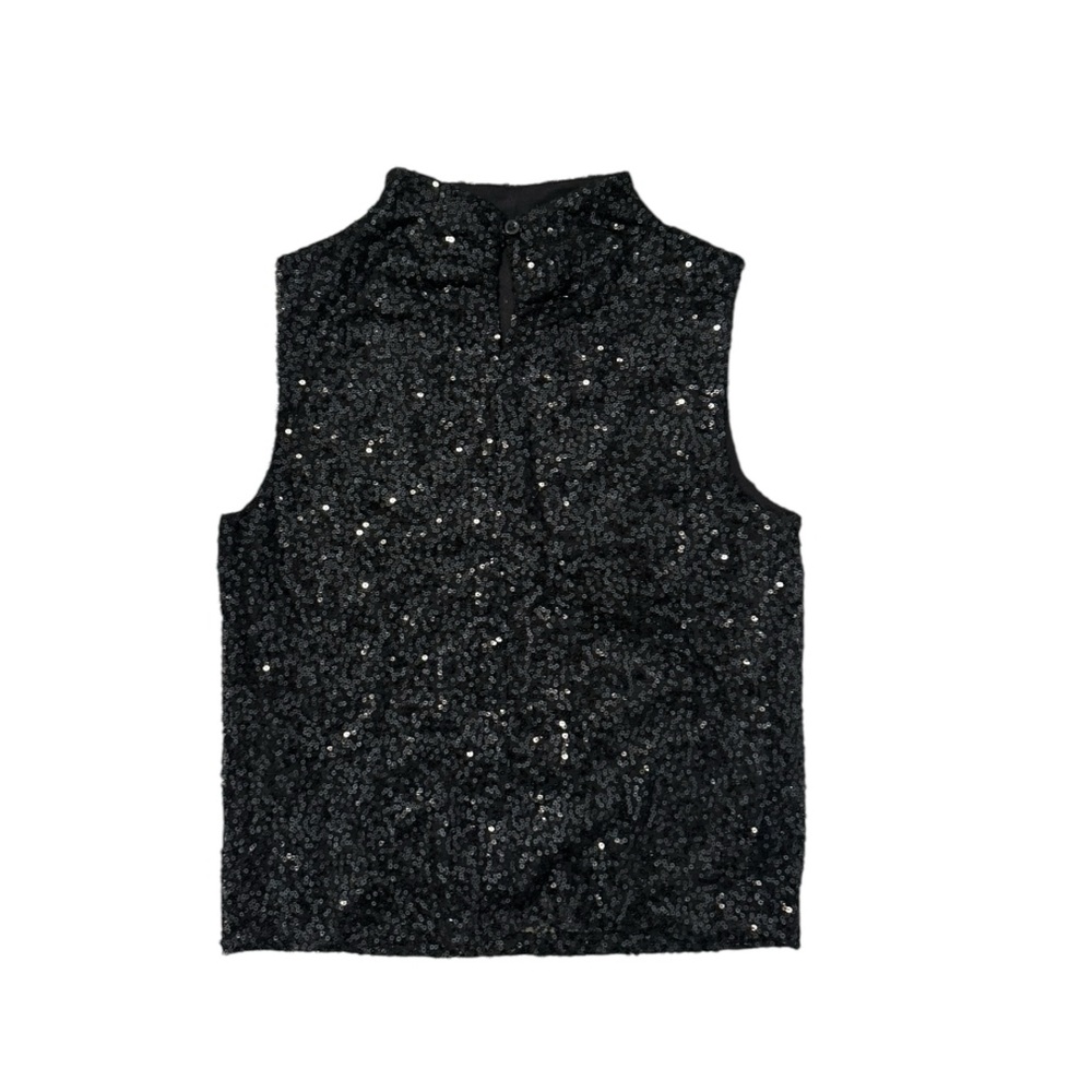 Sequin Black‎ Sleeveless Top